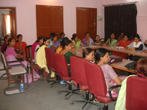 Teachers in board room